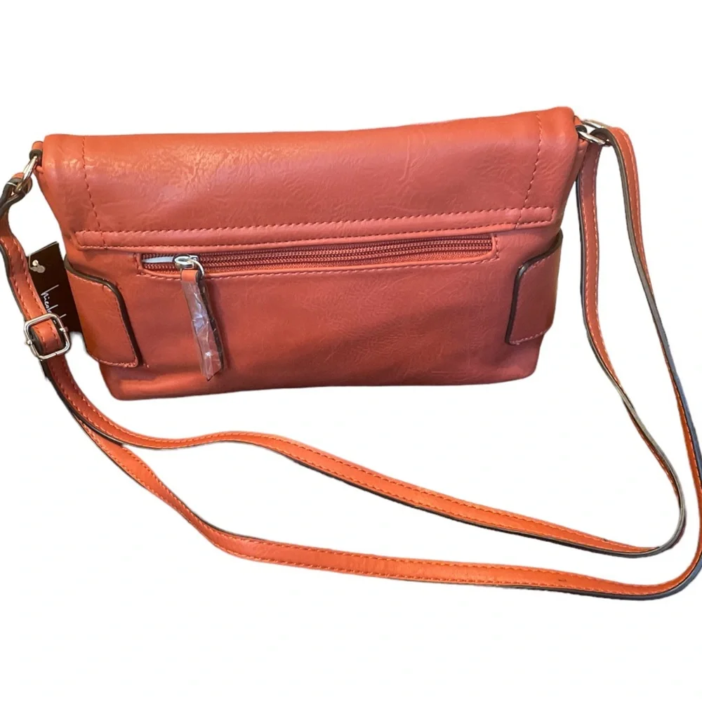 Nicole Miller Rust Crossbody Handbag NWT
